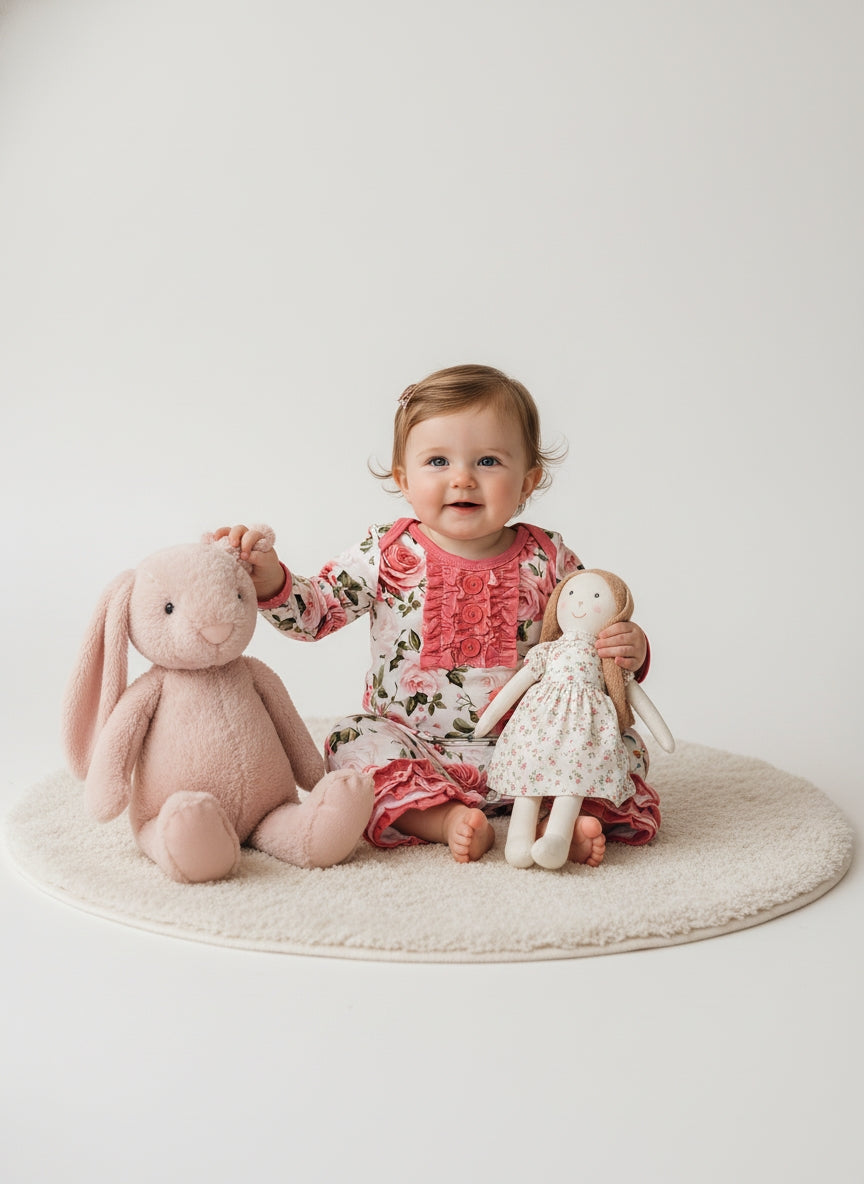 Rose Garden Floral Romper