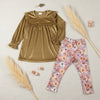 Velvet Baby Doll Top and Floral Bottoms