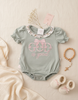 God is Good Floral Bow Bubble Romper