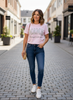 The Always & Forever Mama Floral Applique Tee"