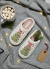 Christmas Tree Bedroom Shoes with bow embroidery - Small Beginnings Boutique
