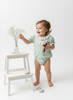 God is Good Floral Bow Bubble Romper