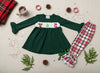 Christmas Smocked Outfit for Baby & Girls – Reindeer, Stocking & Tree Embroidery- by Small Beginnings Boutique