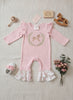 Sweet Meadow Pony Pink Floral Embroidered - Vintage Rocking Horse Romper