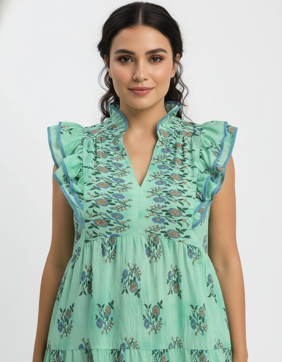 Flowy Mint Maxi with Ruffles Plus Size – Spring-Ready Style Umgee