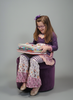 Purple Floral Bliss Long Sleeve Outfit Girls with Ruffles