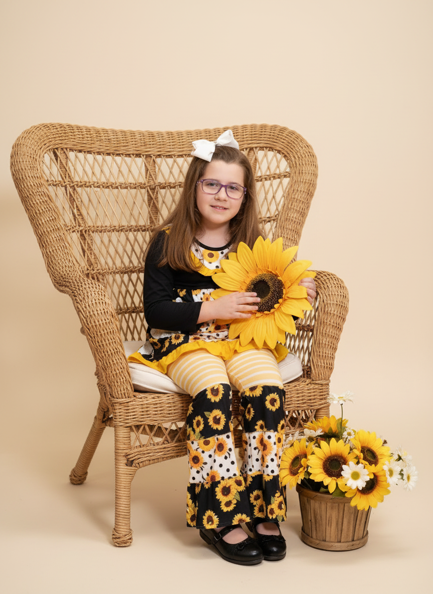 Sunflower Fields Girls Boutique Outfit- Fall Ready