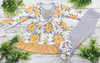 You are my Sunshine Polka Dot & Flower Two‑Piece Boutique Outfit – Toddler & Big Kids Ruffle Set