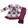 Maroon Rose Garden Outfit Long Sleeve