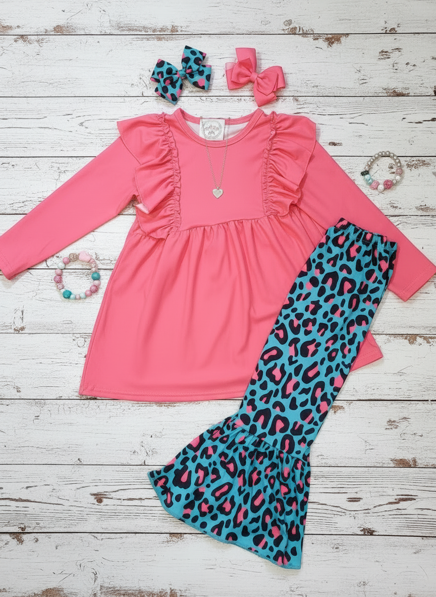 Little Leopard Cutie Bell Bottom Set