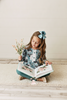 Adorable Sweetness Kids Sage Green Floral Tunic Top & Legging Pants Set