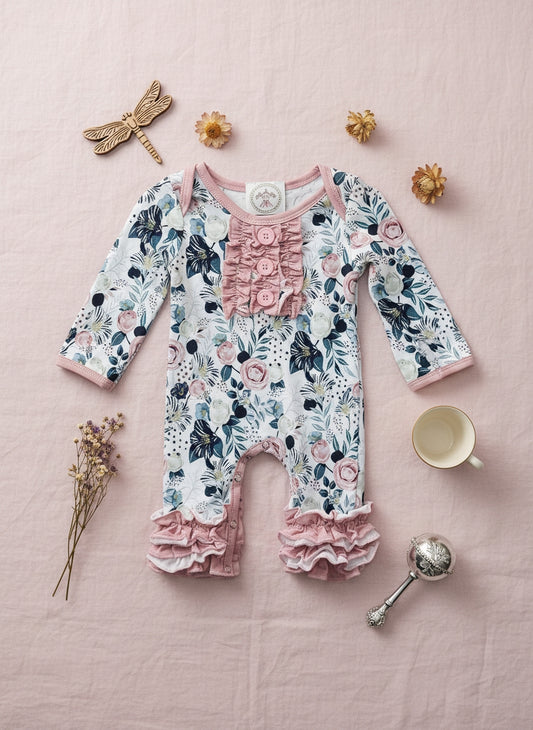 Floral Garden Ruffle Romper Small Beginnings Boutique
