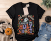 Women’s Holy Ghost Halloween Shirt – Christian Pumpkin Tee