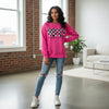 Embroidered Retro Wifey Sweatshirt – Hot Pink Mrs. Always Right