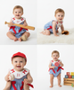Smocked All-Star Embroidered Baseball Bubble