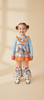 Girls Fall Bell Bottom Outfit – Light Blue Floral Boutique Set for Little Girls