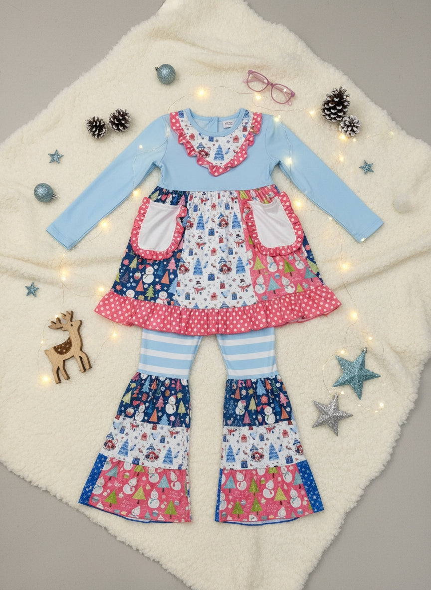 Merry & Bright Bell Winter Wonderland Outfit-Girls