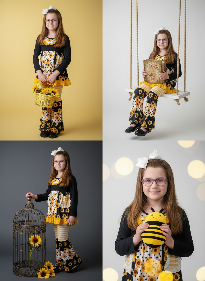 Sunflower Fields Girls Boutique Outfit- Fall Ready