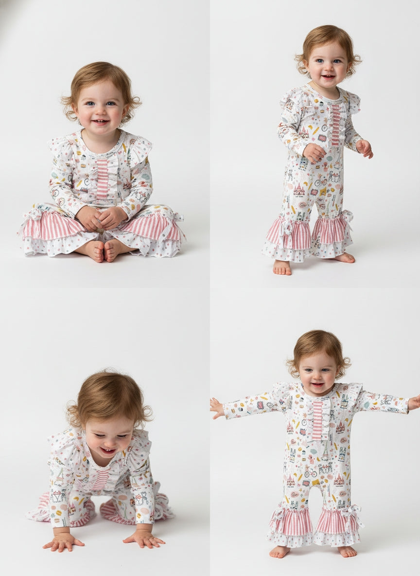 Take me to Paris Baby Romper