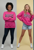 Embroidered Retro Wifey Sweatshirt – Hot Pink Mrs. Always Right