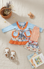 Girls Fall Bell Bottom Outfit – Light Blue Floral Boutique Set for Little Girls