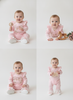 Sweet Meadow Pony Pink Floral Embroidered - Vintage Rocking Horse Romper