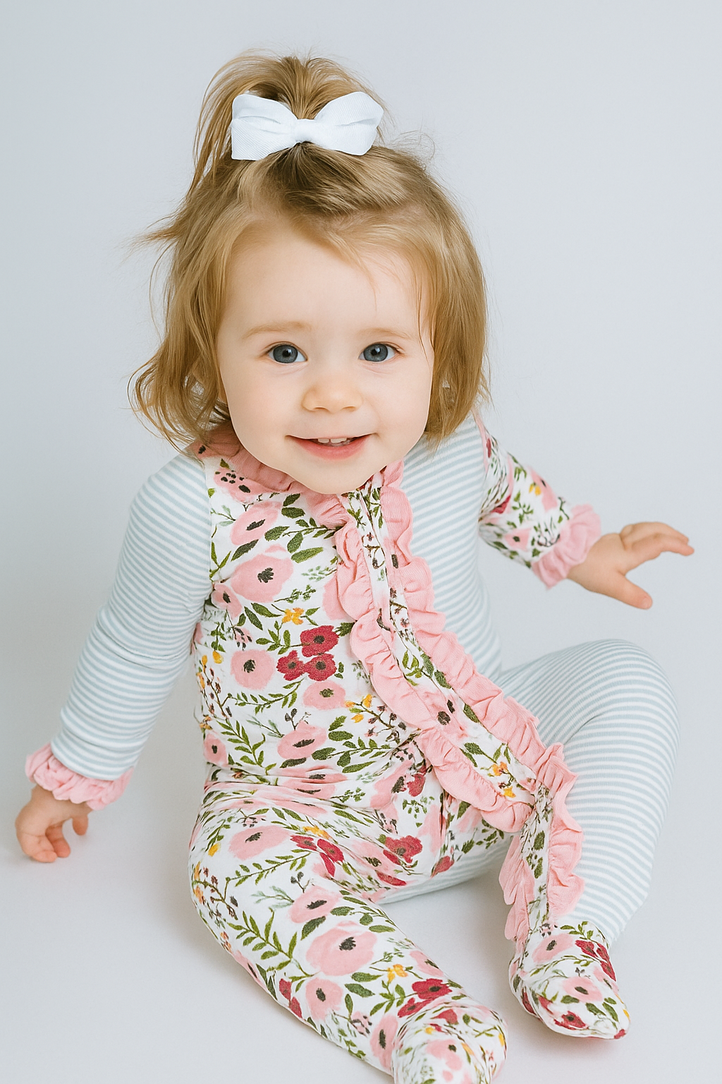 Blush Blossom Bamboo Pajama set- Mommy and me collection